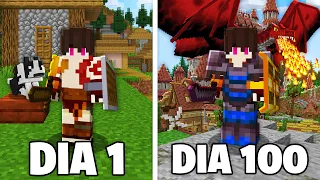 EU PASSEI 100 DIAS NO MINECRAFT MEDIEVAL - O FILME