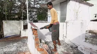Amazing martillo demoledor working || Building Work status 👷‍♂️
