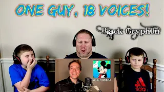 ONE GUY, 18 VOICES! - Black Gryph0n REACTION