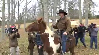 Moore rides away after voting: 'You get in my way, you’ll get run over'