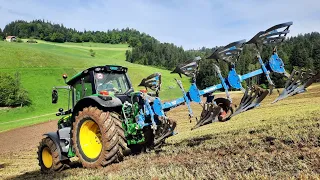 Extreme hill plowing | John Deere 6140M | Lemken Juwel 6