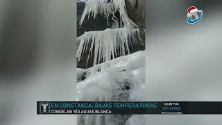 Se congela río en Constanza debido a las bajas temperaturas