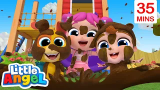 Playing in the mud! | Little Angel Kids Songs & Nursery Rhymes