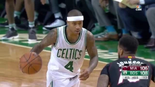 Isaiah Thomas CLUTCH DEEEEP 3-Pointer!!! | Celtics vs Heat (12/30/2016)