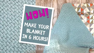 WOW! 🤯 CROCHET YOUR BLANKET IN 6 HOURS! Easy and fast | Lanas y Ovillos in English