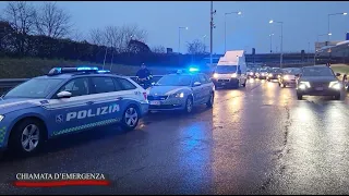 Polizia Stradale in azione, in emergenza a Milano - Chiamata d'emergenza 24/02/2024