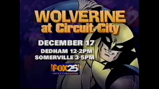 WFXT-TV Fox 25 commercial, December 1994 - "Wolverine at Circuit City" (Dedham & Somerville, MA)