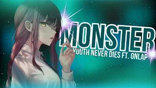 Nightcore - MONSTER (@YouthNeverDies ft. @ONLAP) (Rock Version) (Lyrics)