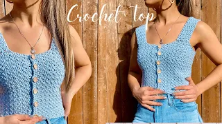 TOP TEJIDO A CROCHET  FÁCIL Y RÁPIDO DE TEJER / Paso a Paso/Brenny's Crochet