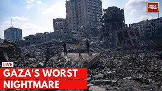 Israel Hamas War LIVE Coverage: Gaza Bombarded On All Fronts | Rockets & Smoke Light Up Gaza Skyline