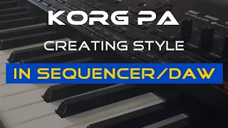 Korg style creation with DAW/Sequencer | Midi Import/Export in style