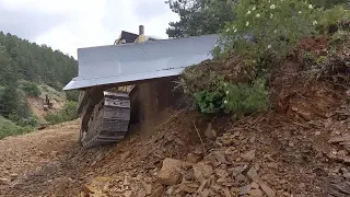 CAT D7 DOZER_MST EXKAVATÖR_KAYA CANAVARI(rock monster)yol yapımı(road construction)#keşfet #buldozer