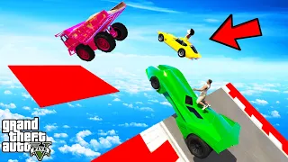 FRANKLIN TRIED IMPOSSIBLE STEEPEST JUMP MEGA RAMP PARKOUR CHALLENGE IN GTA 5 | SHINCHAN and CHOP