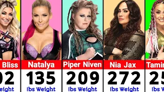 WWE Female Wrestlers Weight Comparison ( 4K )