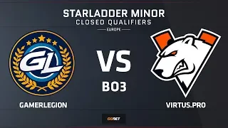 [RU] GamerLegion vs Virtus.pro | Map 2 – Train | EU Minor Closed Qualifier – StarLadder Major 20