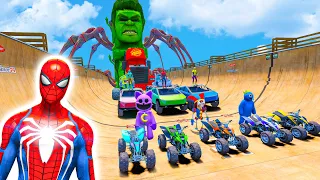 GTA 5 SPIDER-MAN 2, POPPY PLAYTIME, Five Nights at Freddy's Join in Epic New Stunt Racing #44