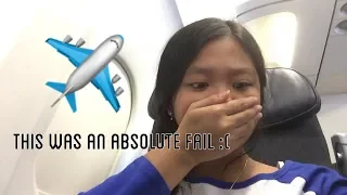 Making slime on an airplane ✈️#fail