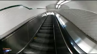 360 VR Virtual Reality Video Riding Escalator at Paris Metro Station