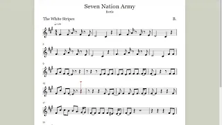 Seven Nation Army - Clarinet Cover(Sheet Music)