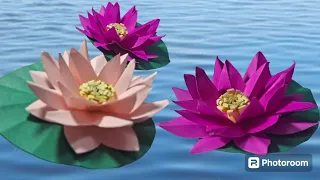 lotus colour paper craft#colourpapercrafts #flower #colourpaperflower