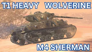 T1 Heavy, M4 Sherman & Wolverine - WOT Blitz Gameplay