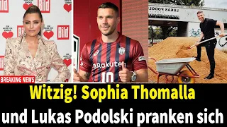 Witzig! Sophia Thomalla und Lukas Podolski pranken sich
