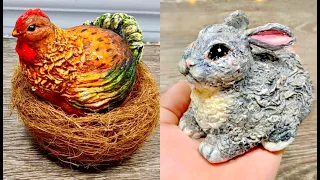 КРОЛИК и КУРОЧКА. Поделки к ПАСХЕ/EASTER BUNNY and CHICKEN. DIY.