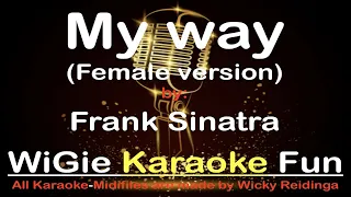 Backingtrack with lyrics  My way - Frank Sinatra  (Female version)