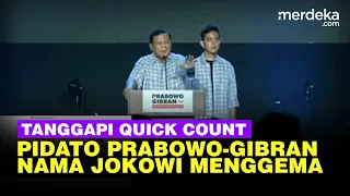 [FULL] Berapi-api Prabowo Gibran Pidato, Nama Jokowi Menggema