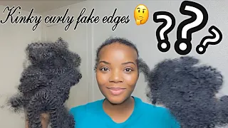 Fake Edges using KINKY CURLY hair 😳😍/ + 6 month Hair journey update!!