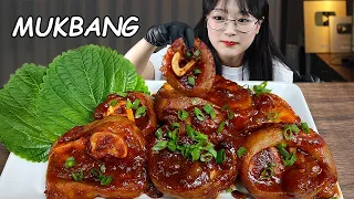 ASMR | SUB | SPICY BRAISED BEEF FEET🔥 MUKBANG | COOKING & EATING SOUNDS