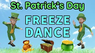 St Patrick's Day Freeze Dance - Brain Break - Leprechauns Dancing