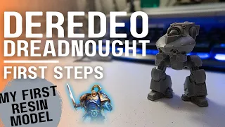 My First Resin Model from ForgeWorld! | Deredeo Dreadnought First Steps | Cutting, Cleaning, Prep