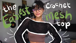 the easiest crochet mesh top