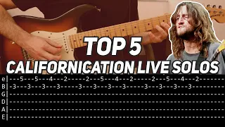 Top 5 Californication Live Solos (with TAB)