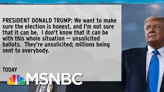 Polling Poorly, Trump Runs Against Election Itself & Supporters Follow Suit | Rachel Maddow | MSNBC