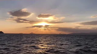 朝日・夕日「蒼いノクターン」Sunrise and Sunset by angler on boat