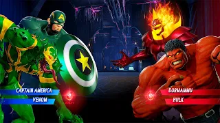 Captain America & Venom VS Dormammu & Hulk (Very Hard) - Marvel vs Capcom | 4K UHD Gameplay