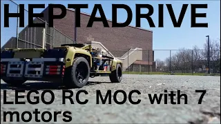 HEPTADRIVE car 7X motors LEGO moc RC car (LEGO experiments #6)