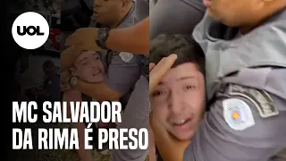 MC Salvador da Rima é detido em SP; vídeos mostram PMs usando mata-leão