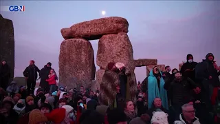 Winter Solstice: Revellers celebrate at Stonehenge in Wiltshire.