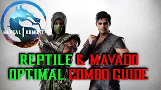 MK1 Reptile & Mavado Optimal Combo Guide - Mortal Kombat 1 "Reptile" "Mavado" Gameplay