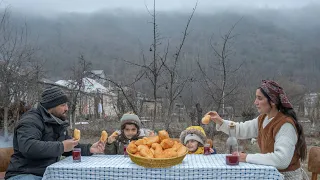 Daily Routine of the Family in the Village! Soft, Fluffy Fried Buns - Beef Liver Pirojki