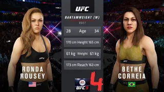 Ronda Rousey vs. Bethe Correia 4 || UFC 297 || Gameplay #rondarousey #ufc3 #ufc #ufcfightnight