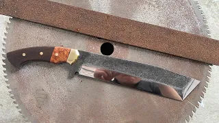 Make a jungle knife from a piece of rusted steel