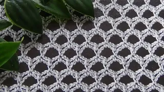 Crochet pattern | Double net |right-handed | Patrón De Ganchillo Doble Red | Filet double au crochet