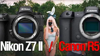 Nikon Z7 II vs Canon R5 | Тест на Кролике  (смотрим Guam Photography)