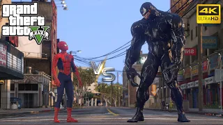 GTA 5 - Spider-Man VS Venom! (4K Ultra HD Gameplay)