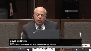 David Lepofsky Opening Statement Senate Social Affairs Committee: Strengthen Bill C-22!