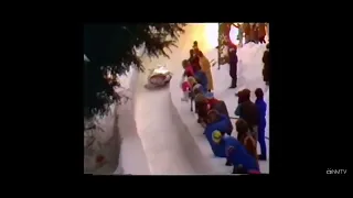 1987 Bobsled World Championship Crash with Ingo Appelt, Team Austria, St. Moritz